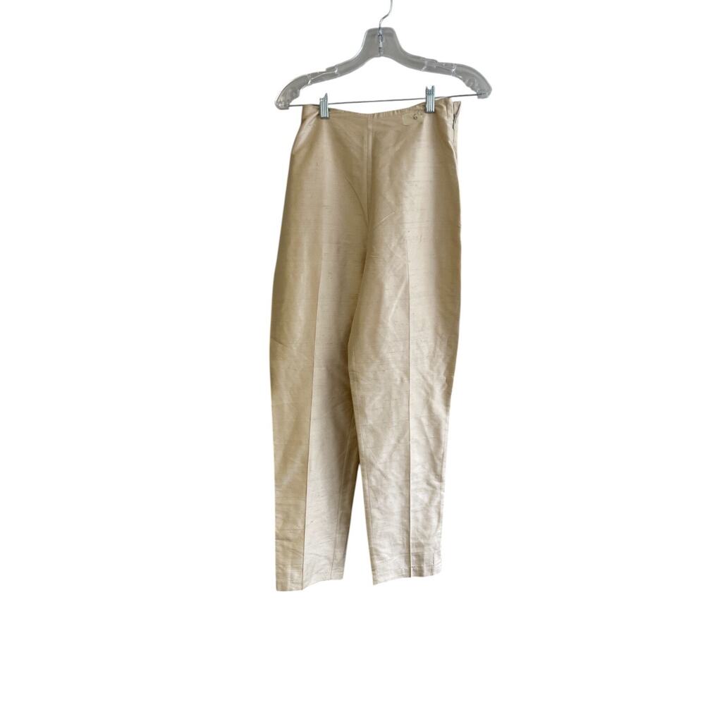 Giorgio Beverly Hills Dress Pants 6 Lisa Anne Silk Flat Front High Rise Tapered
